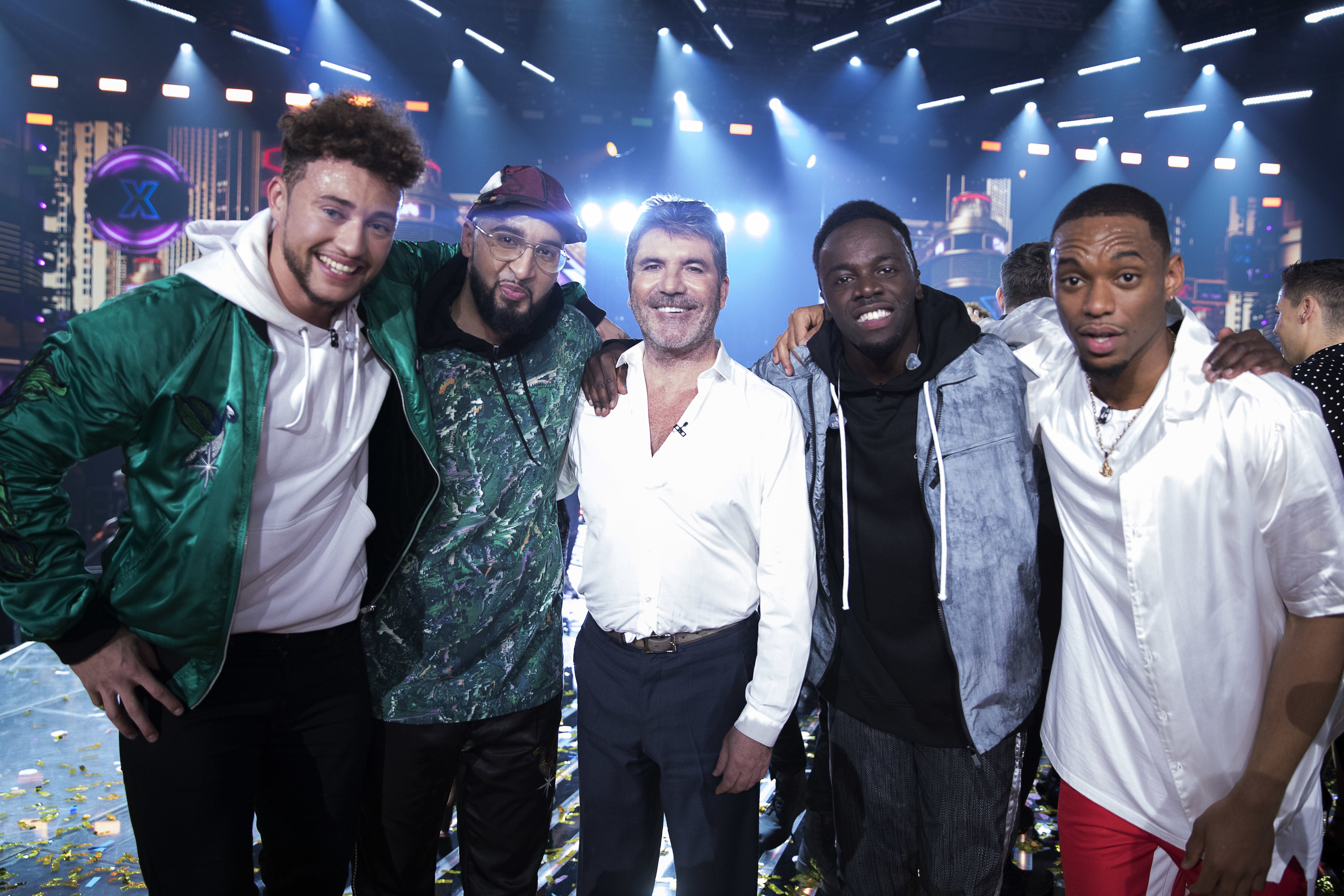 Rak-Su with their mentor Simon Cowell