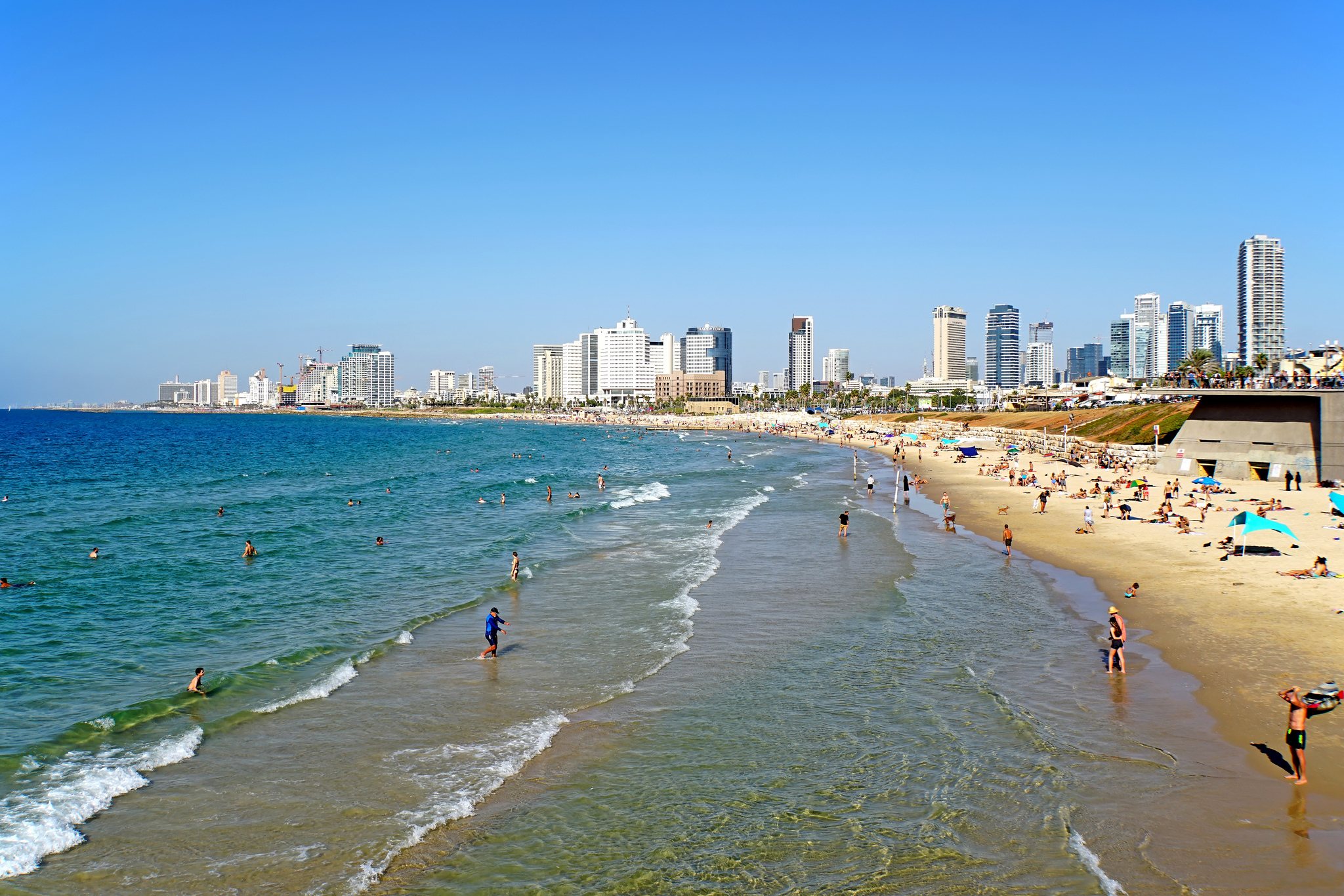 The beach in Tel Aviv