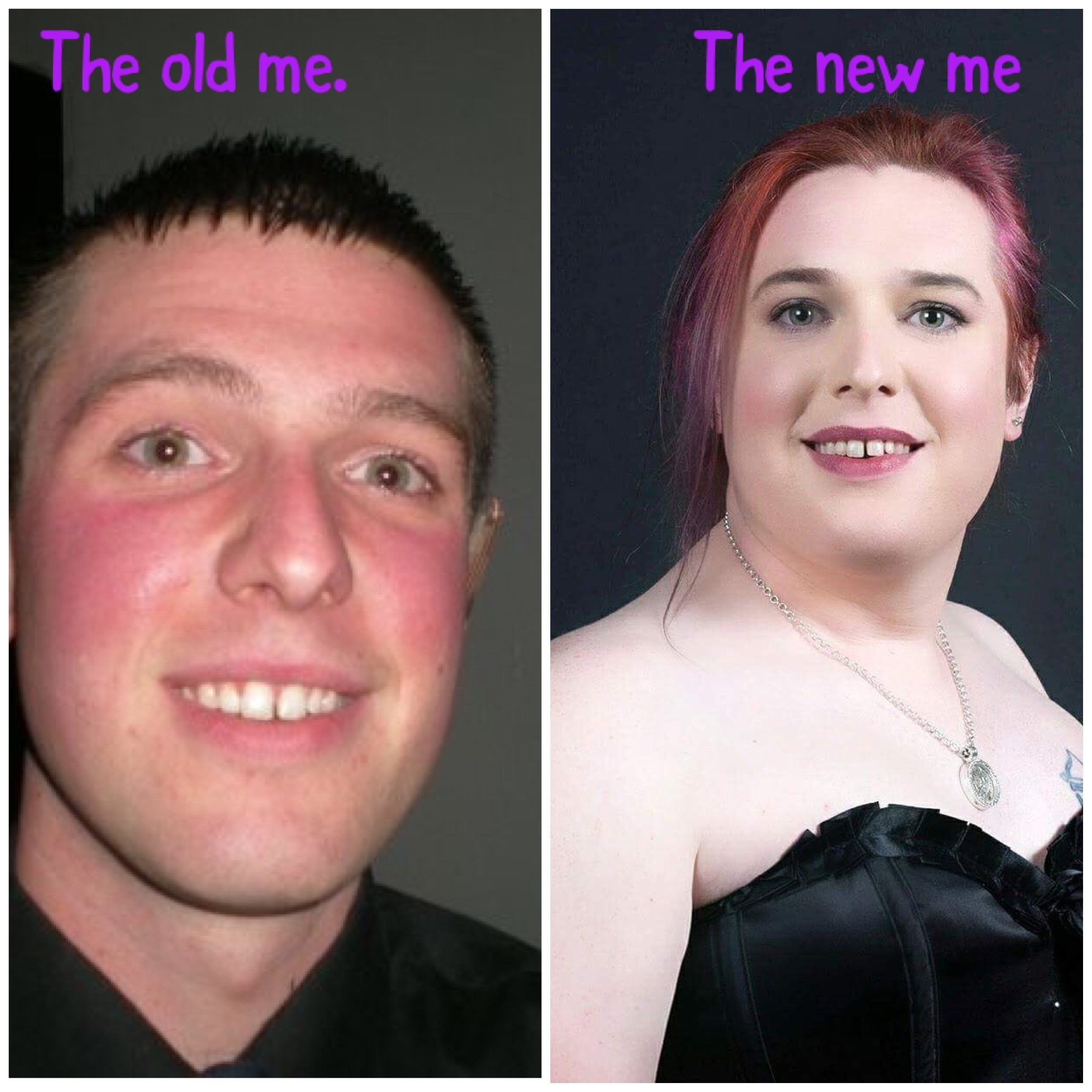 the old me as a male to the new me