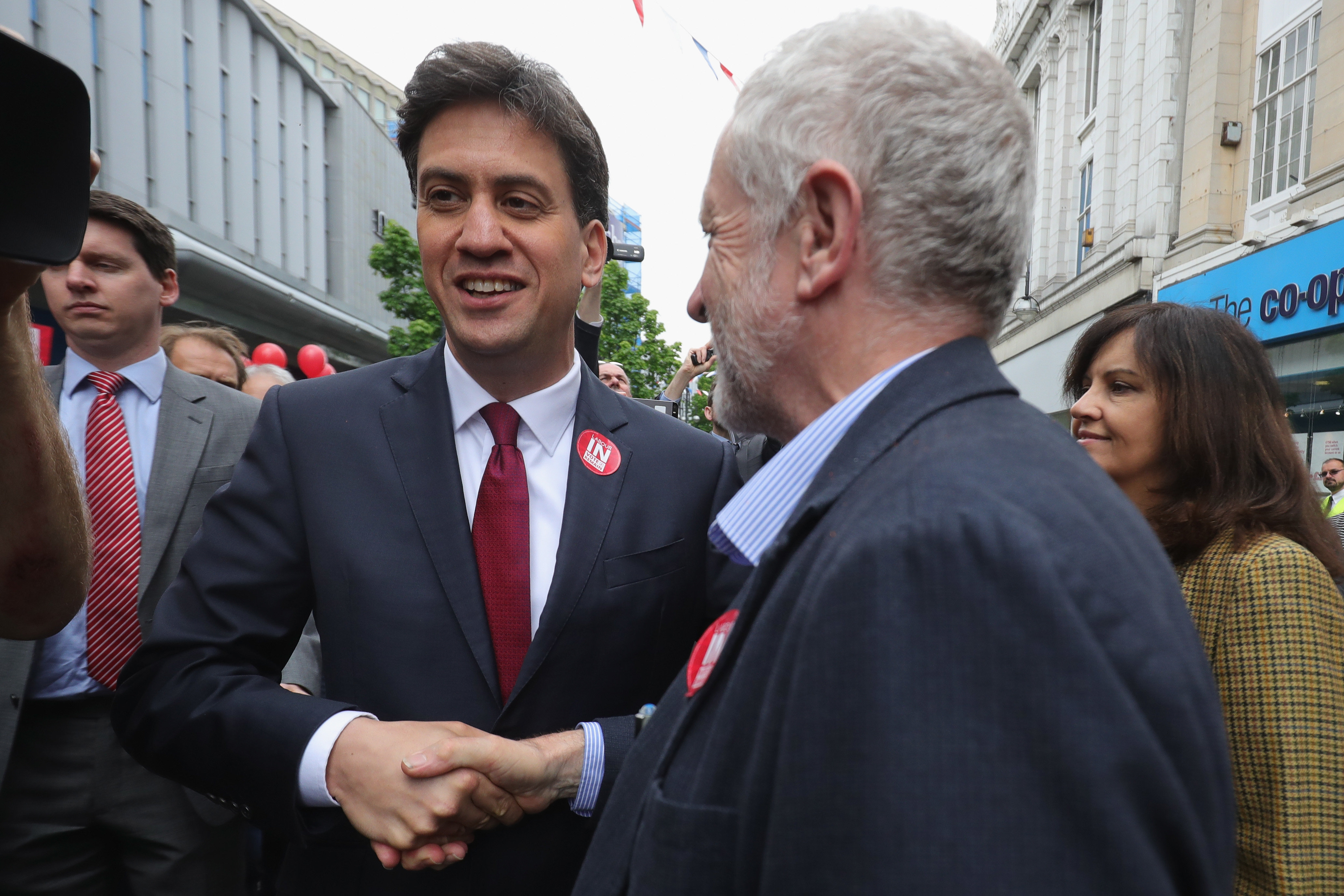 Ed Miliband and Jeremy Corbyn.