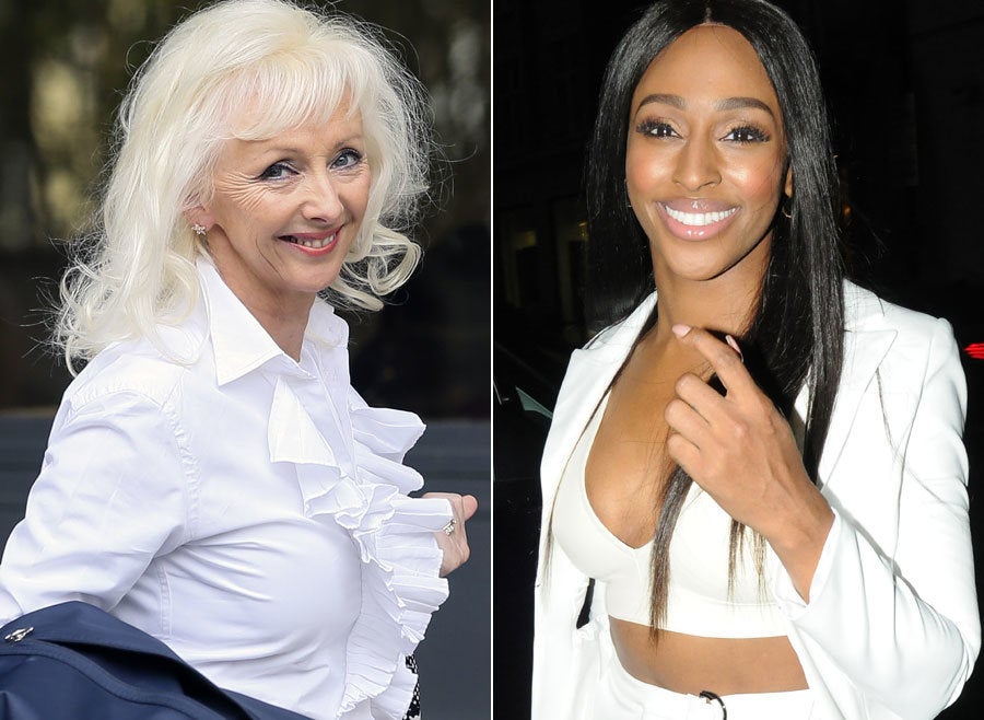 Debbie McGee and Alexandra Burke