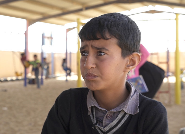 Usama, 11, told HuffPost UK <a href="http://www.huffingtonpost.co.uk/entry/syrian-children-share-their-messages-to-the-world_uk_5a26b82fe4b069df71f9f161">how his school was bombed while he was playing football</a>