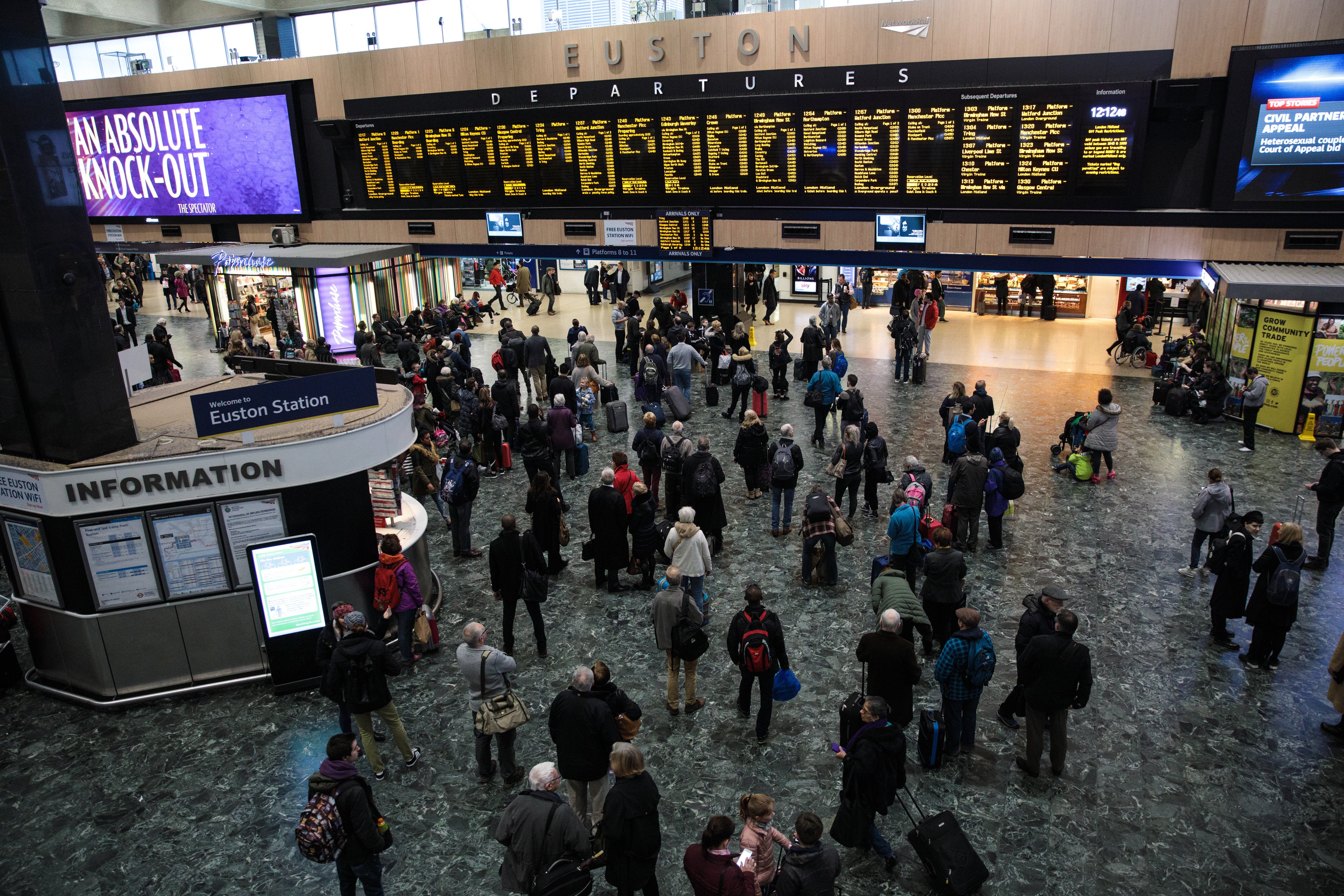 <strong>Euston station on a typical day.</strong>