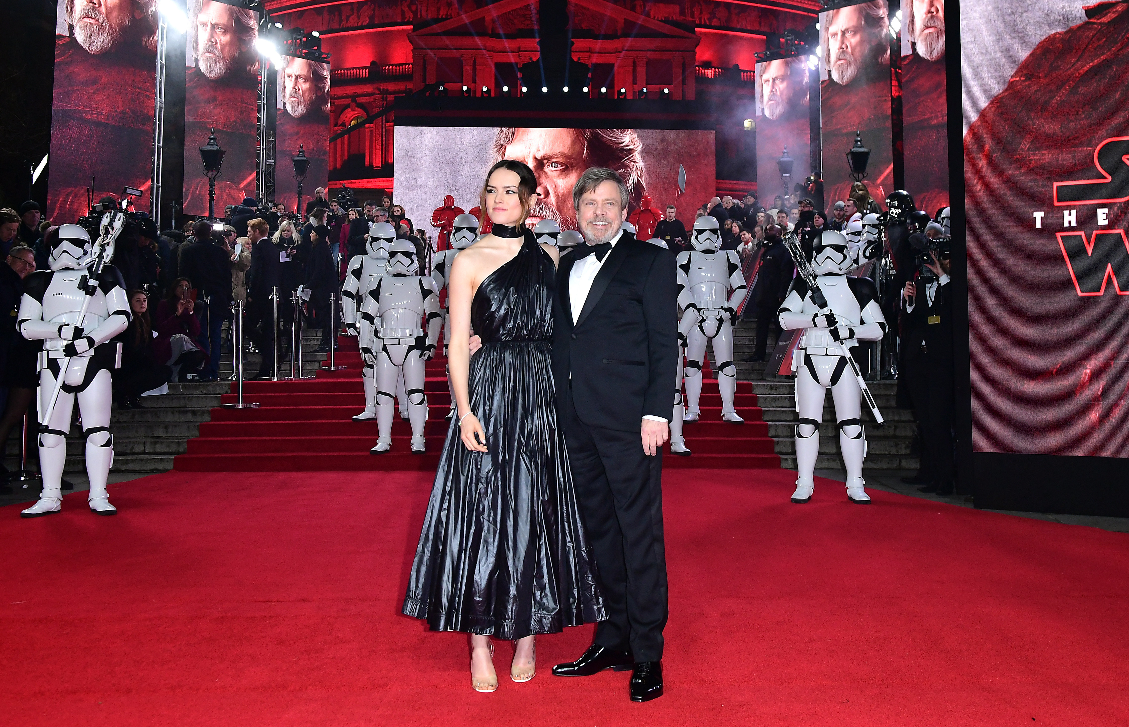 <strong>Daisy Ridley and Mark Hamill at the 'Star Wars' premiere</strong>