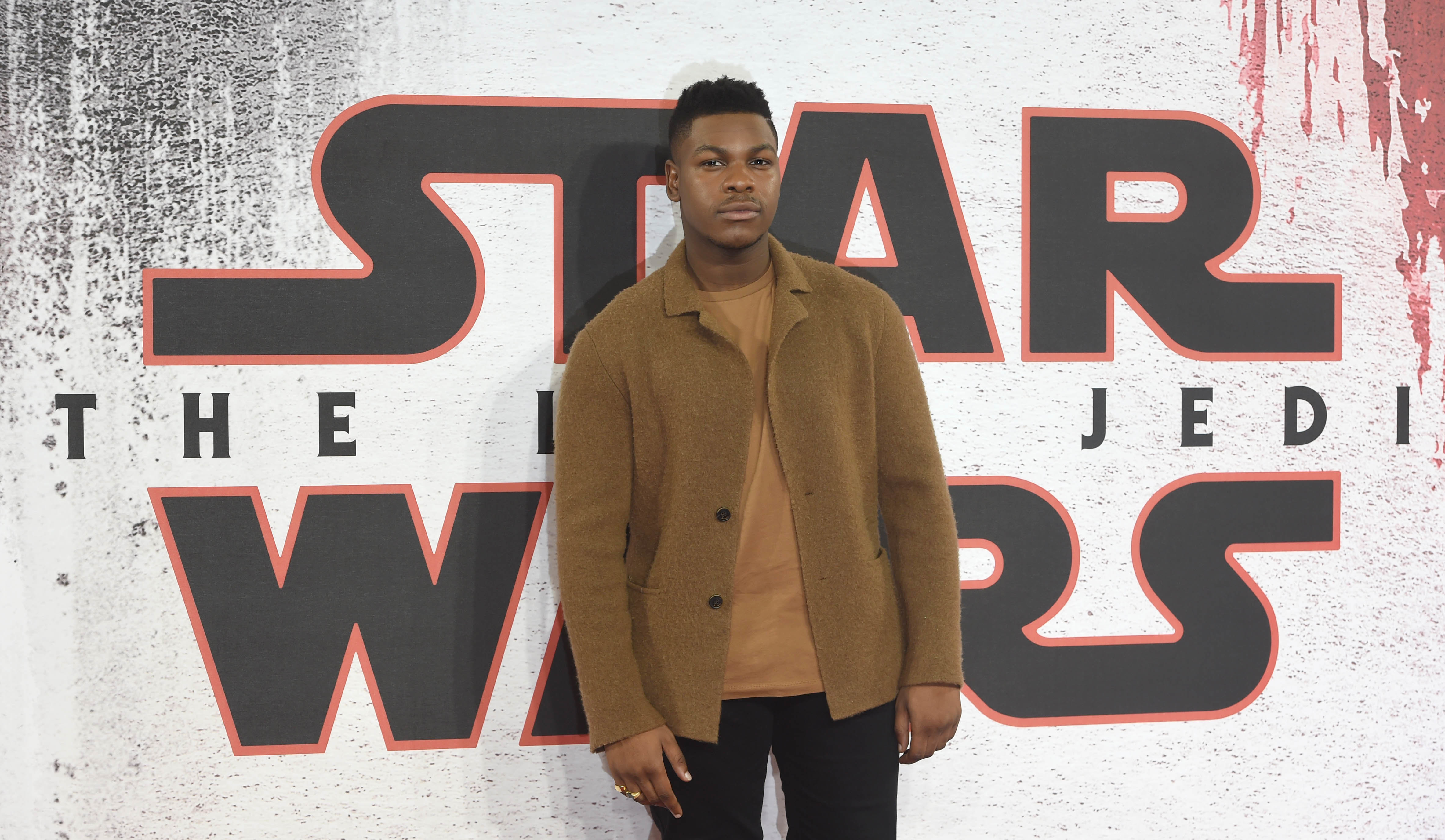 <strong>John Boyega, at the film's London premiere</strong>