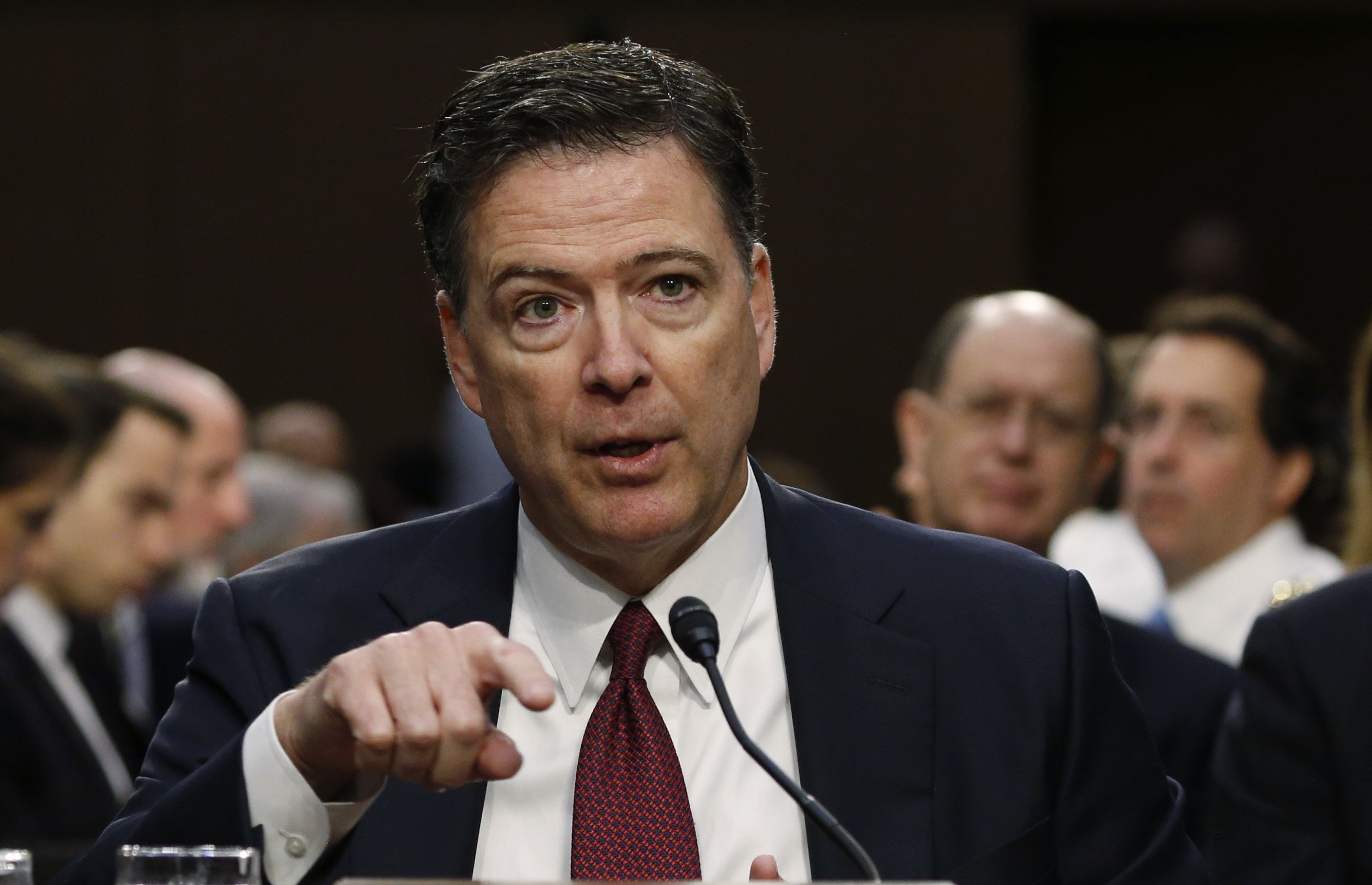 <strong>James Comey testifying before the Senate Intelligence Committee.&nbsp;</strong>