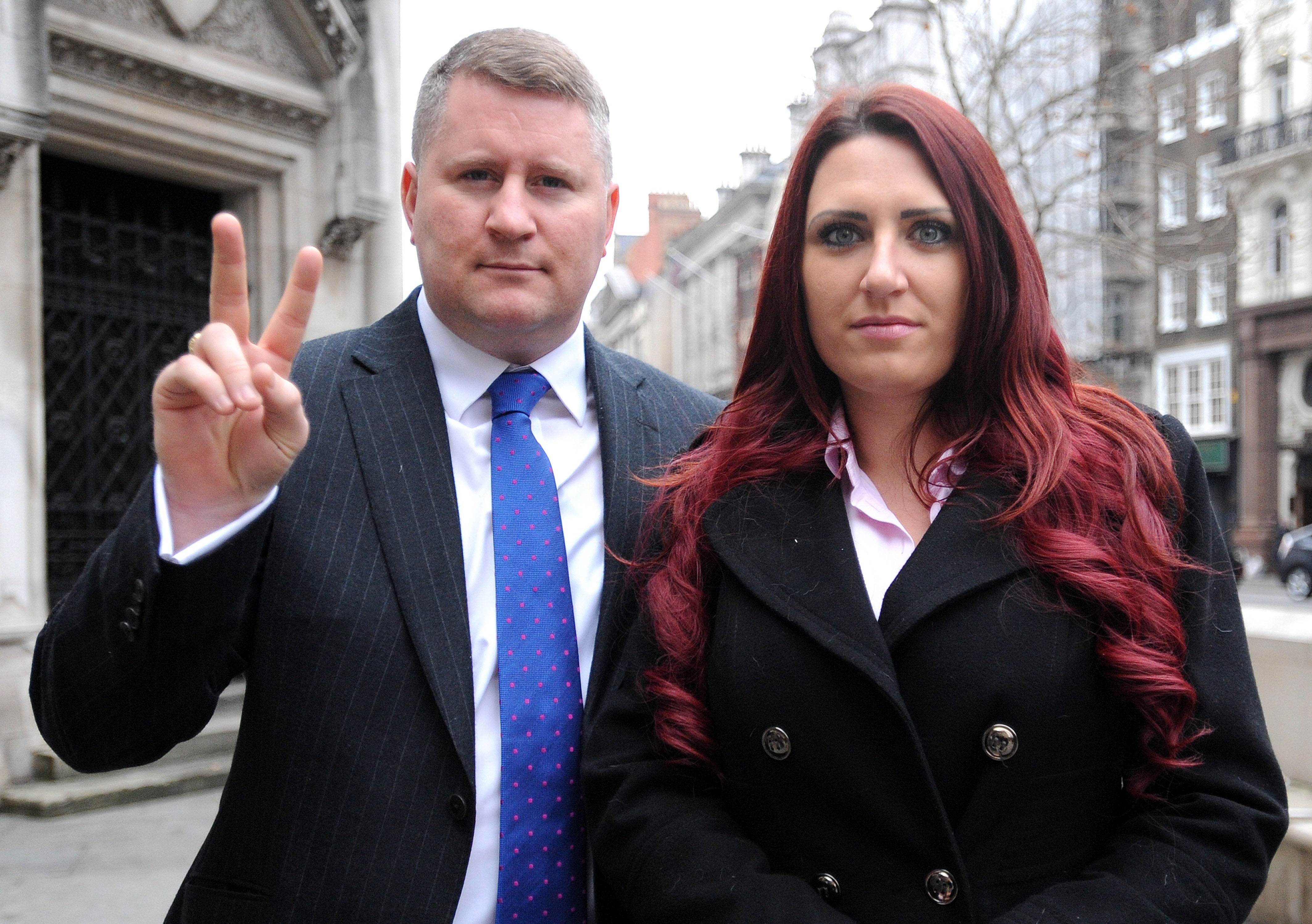 <strong>Paul Golding and&nbsp;Jayda Fransen.</strong>