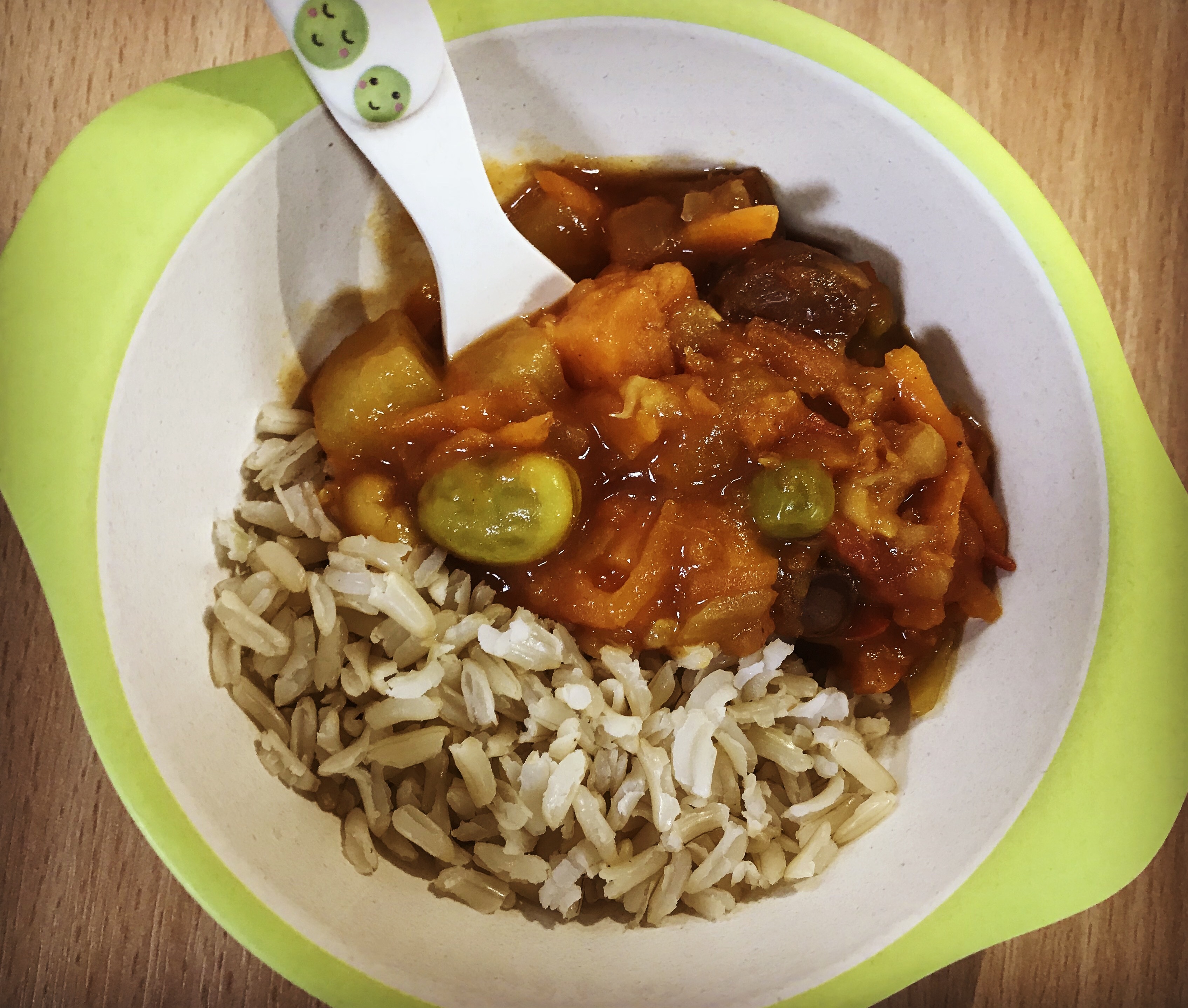 Zebedees Indian-themed fruity vegetable curry