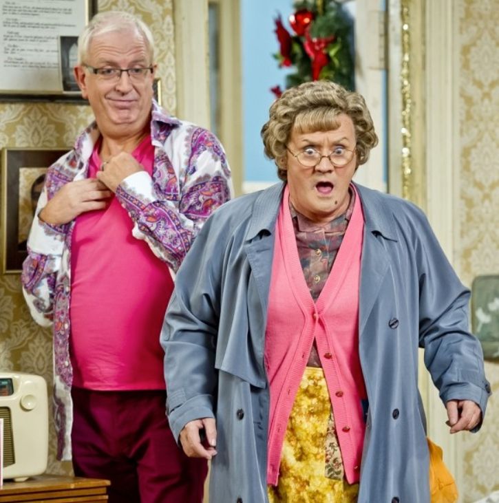 <strong>Rory Cowan and Brendan O'Carroll in character in 'Mrs Brown's Boys'</strong>