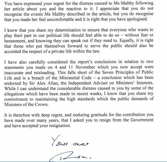 May's letter to Green.