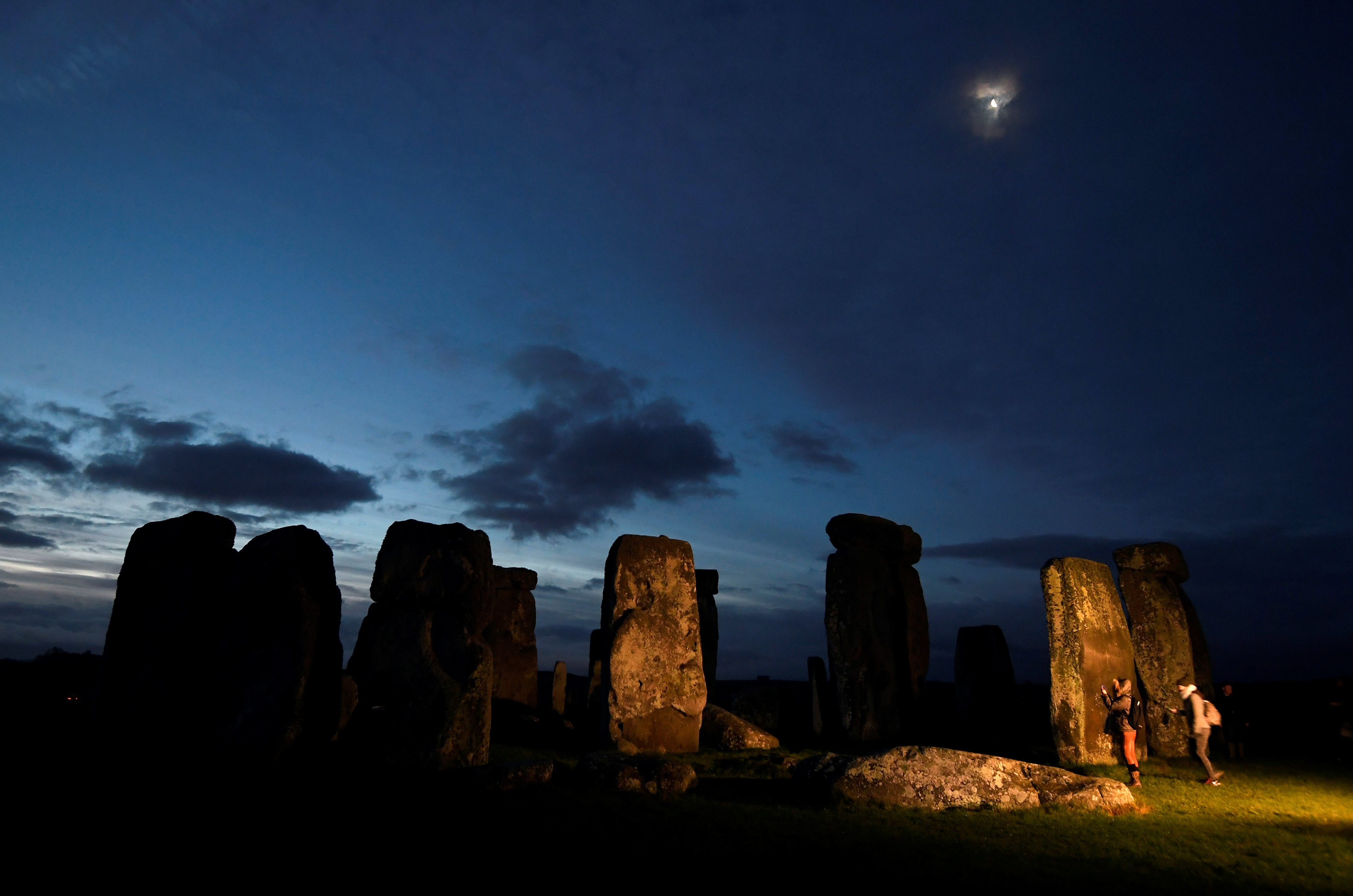 <strong>The Stonehenge monument at dawn on winter solstice, on 21 December 2016</strong>