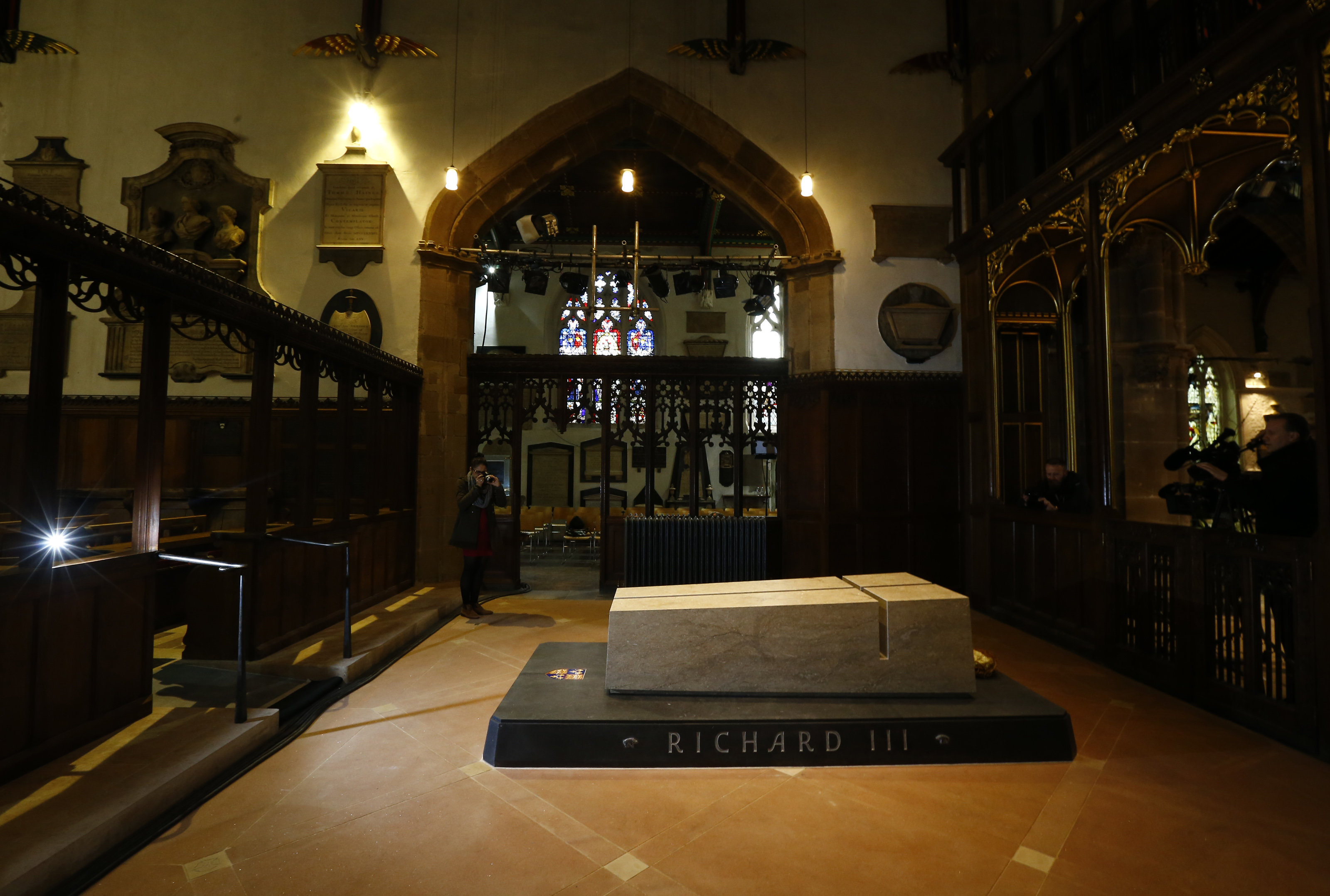 <strong>The tomb of Richard III in Leicester Cathedral&nbsp;</strong>