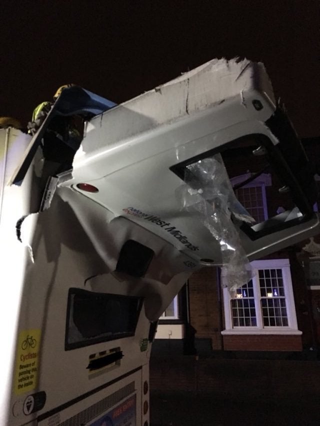 <strong>The rear of the bus on Bournville Lane</strong>