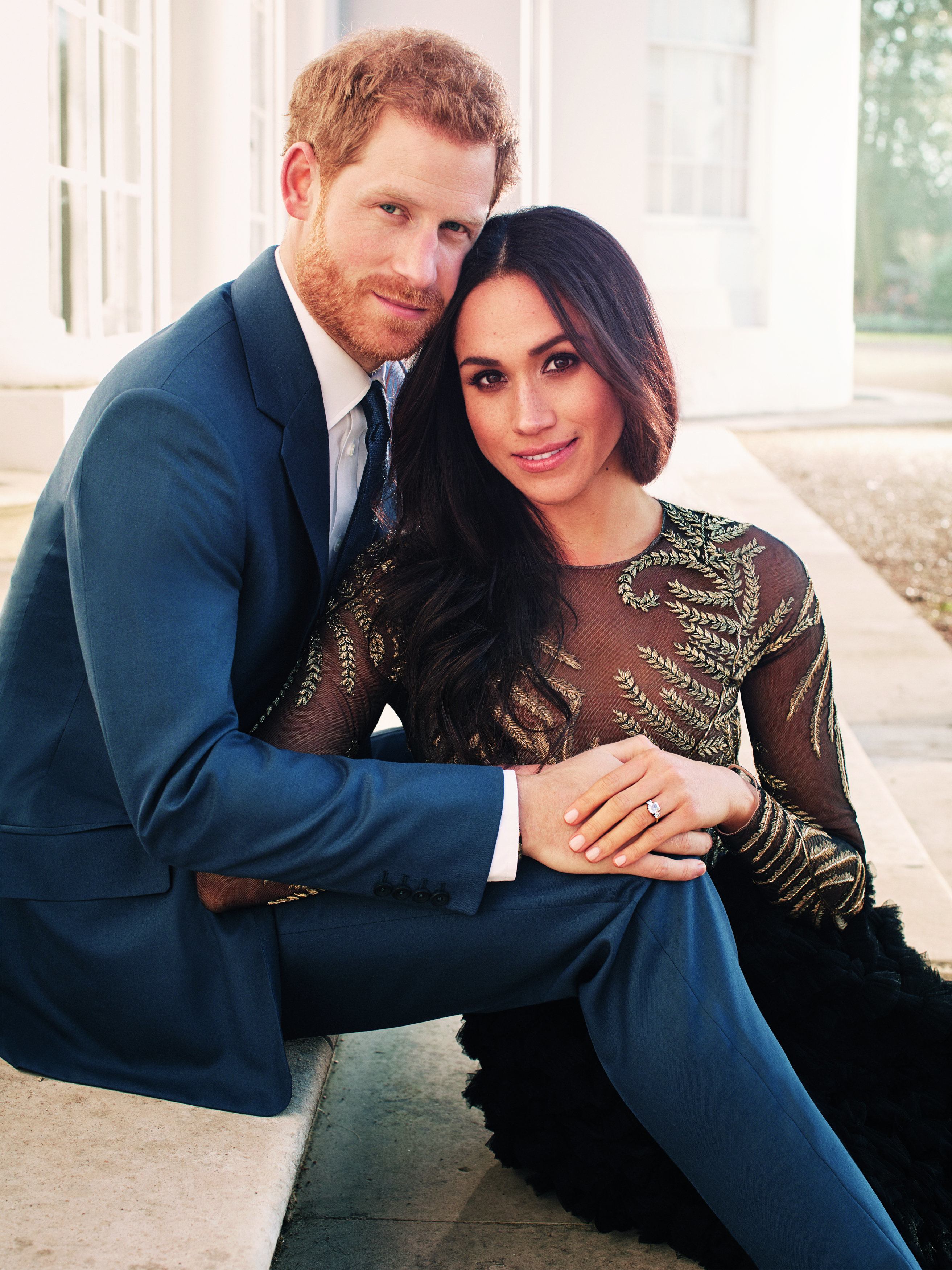 Meghan Markle chose a Ralph &amp; Russo gown for her official engagement photos with Prince Harry.