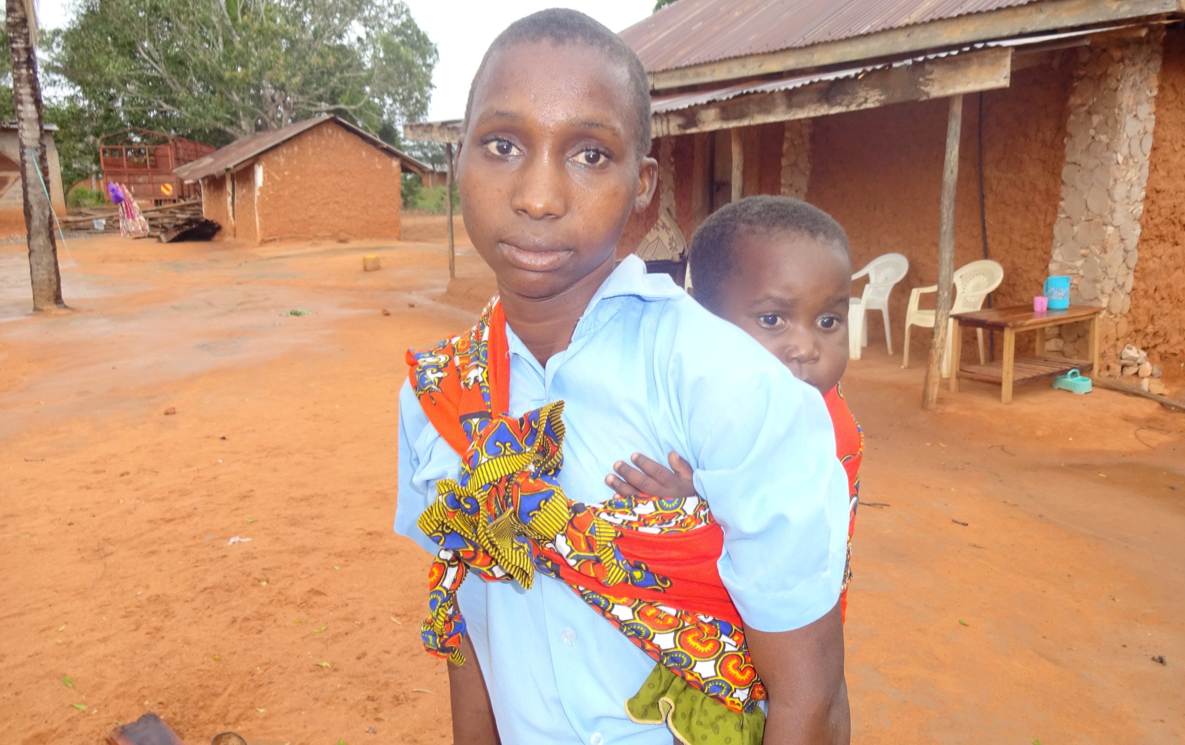 Dama with her daughter in Kilifi County