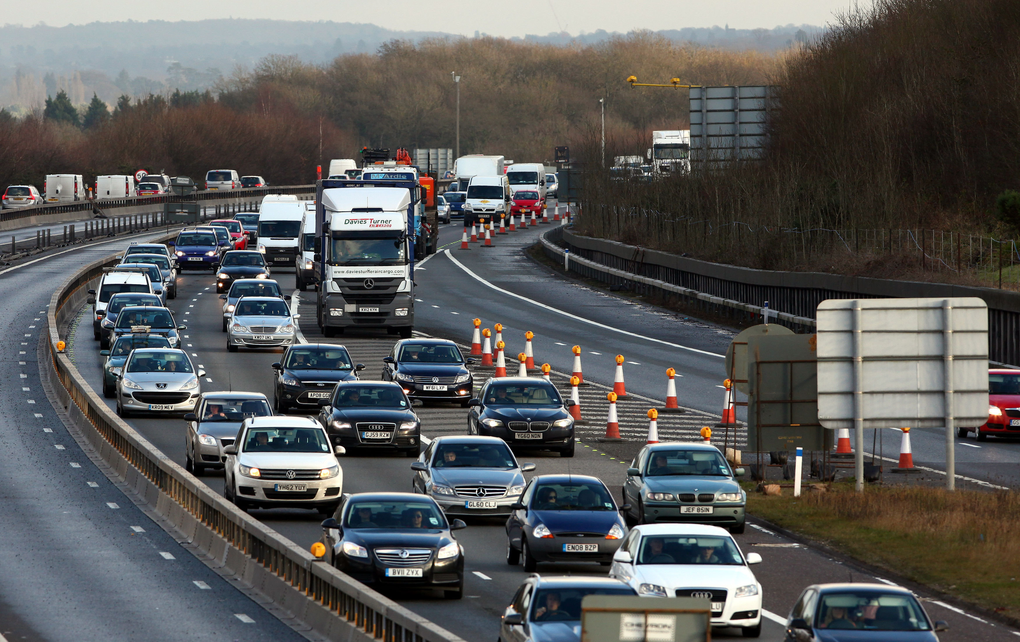 <strong>A general view of the M25 near Westerham, Kent, earlier this week&nbsp;</strong>