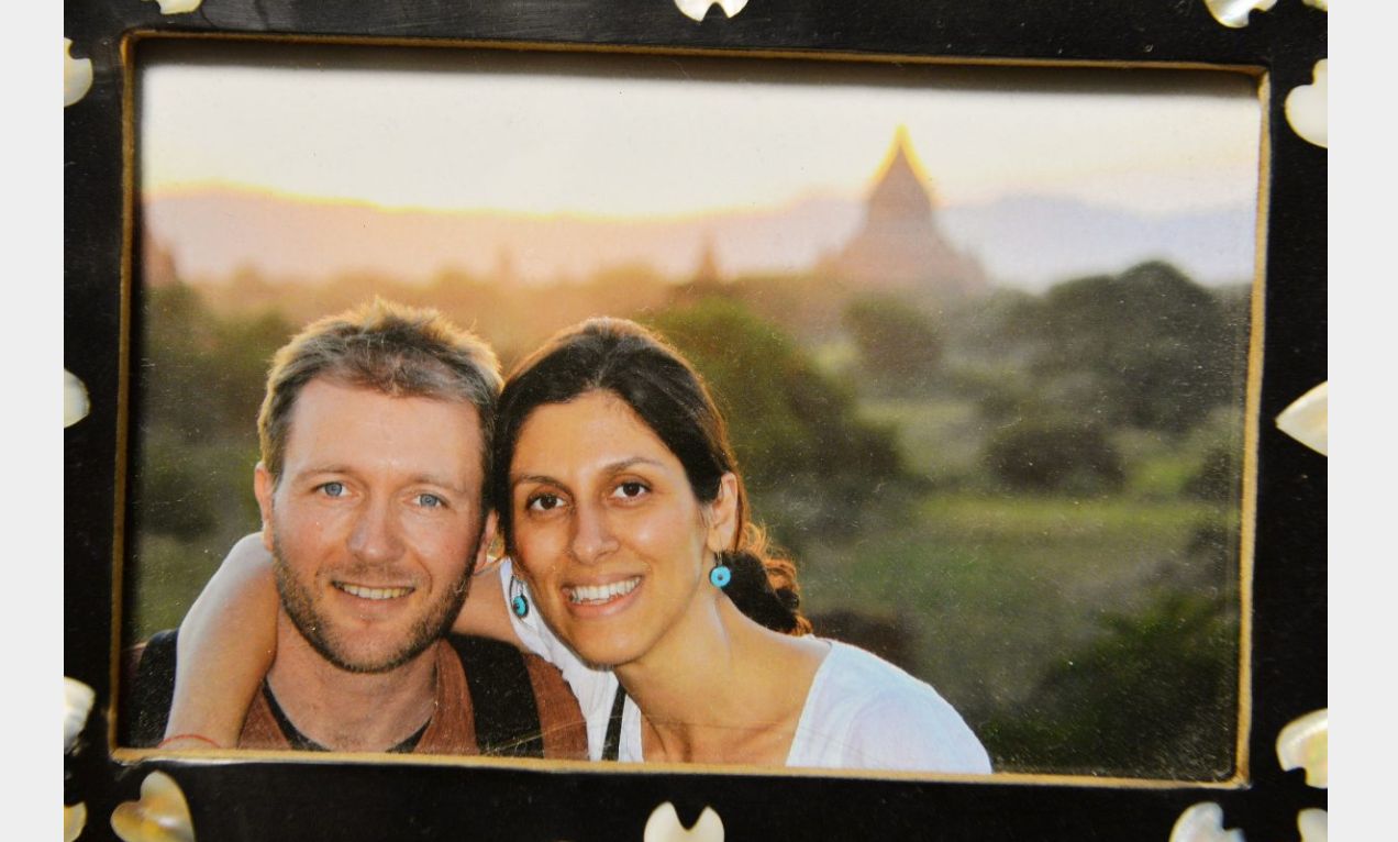 <strong>Richard Ratcliffe with his wife Nazanin</strong>