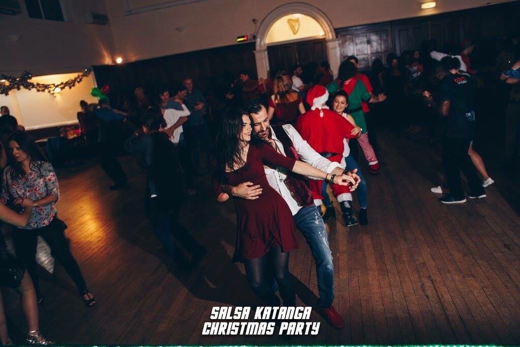 Lauren Steadman with dancing partner Dilshad Hasan at Salsa Katanga Christmas Party