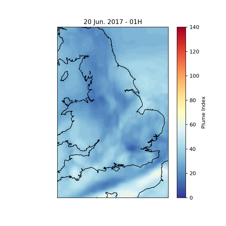 A&nbsp;simple animation shows how over 24 hours ozone can spike in the rural parts of South West England.