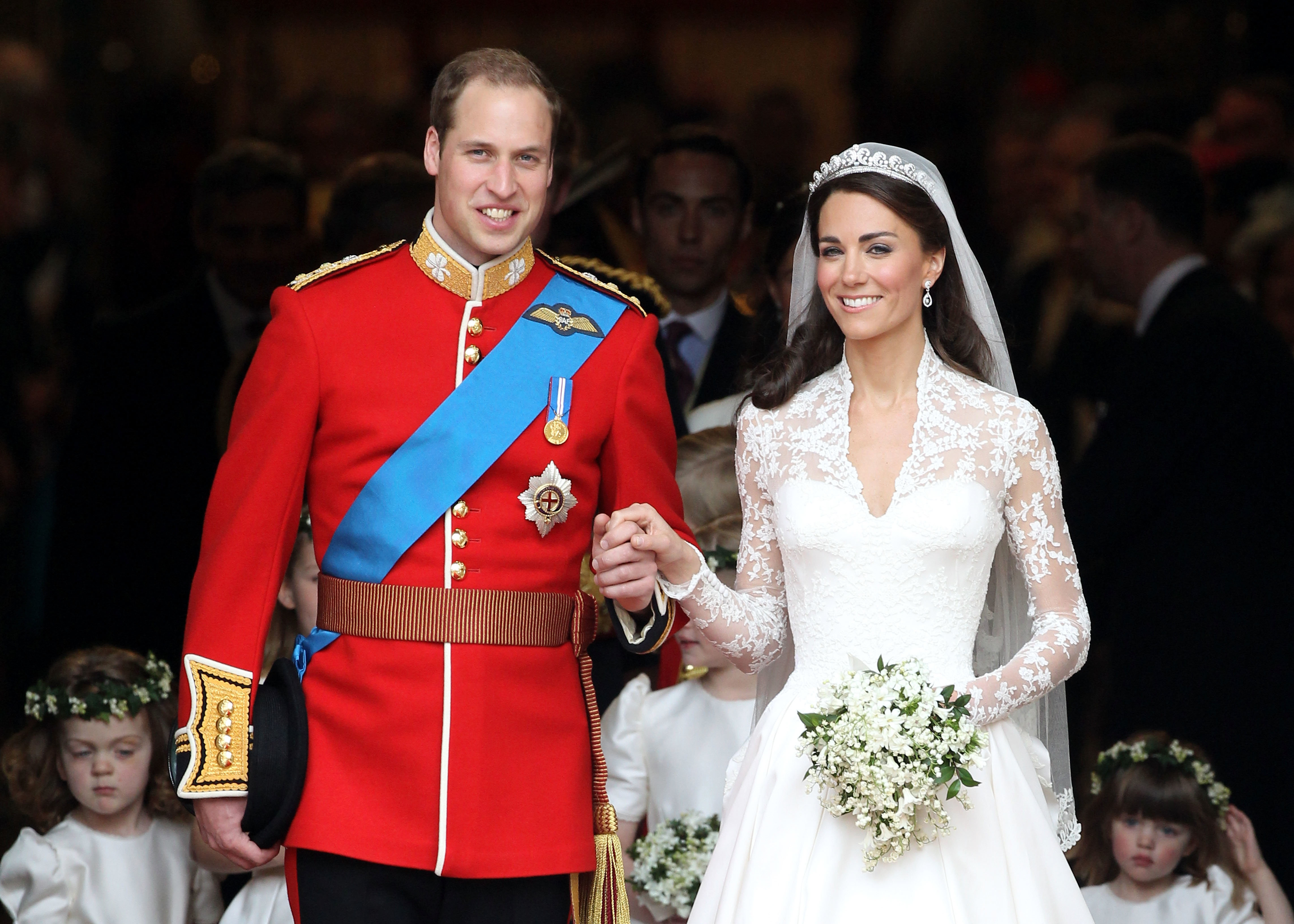 One of Jackson's photos of the Duke and Duchess of Cambridge emerging from Westminster Abbey after their wedding