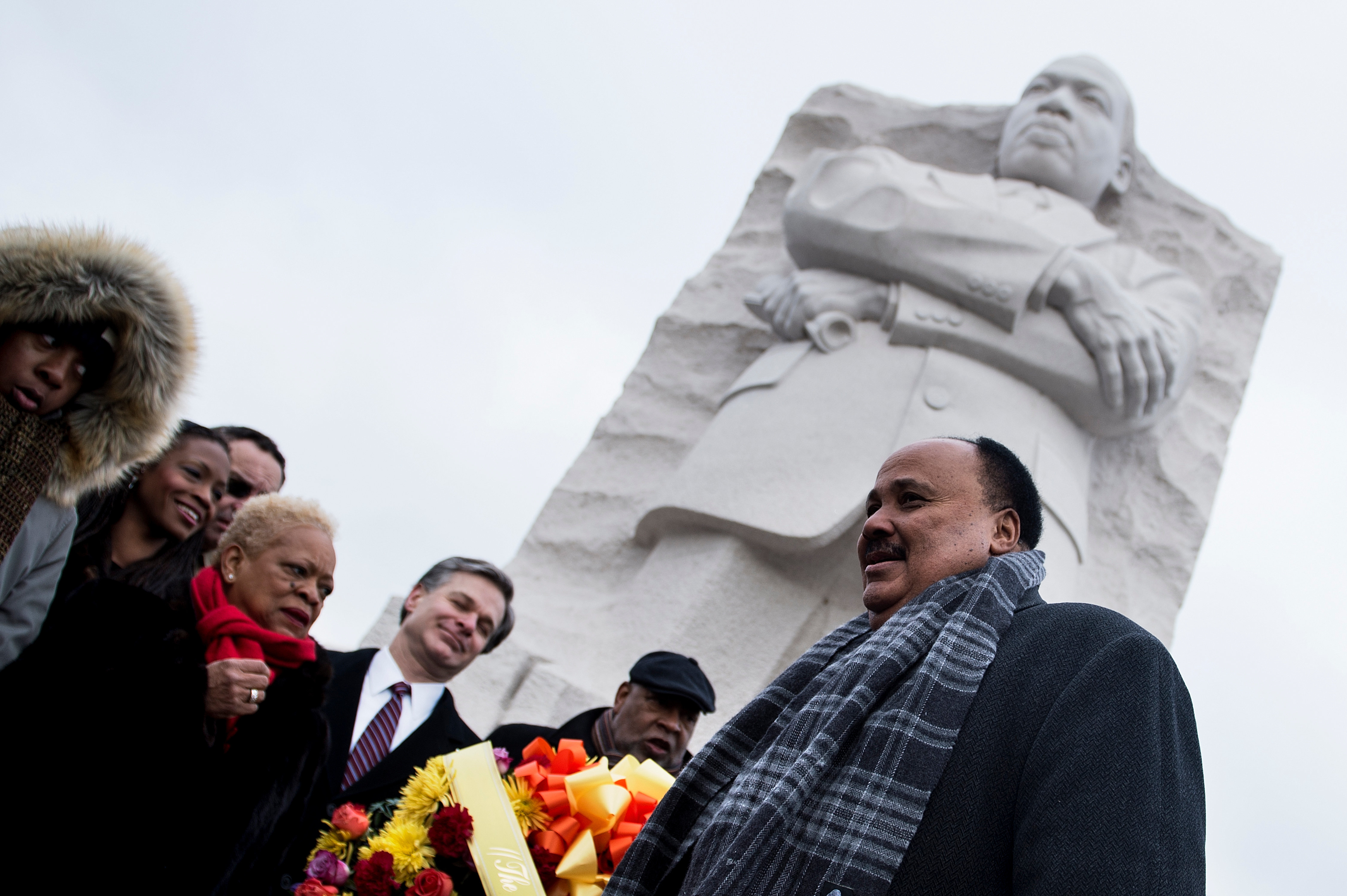 <strong>Martin Luther King III at one of many of today's events to honour his father.</strong>