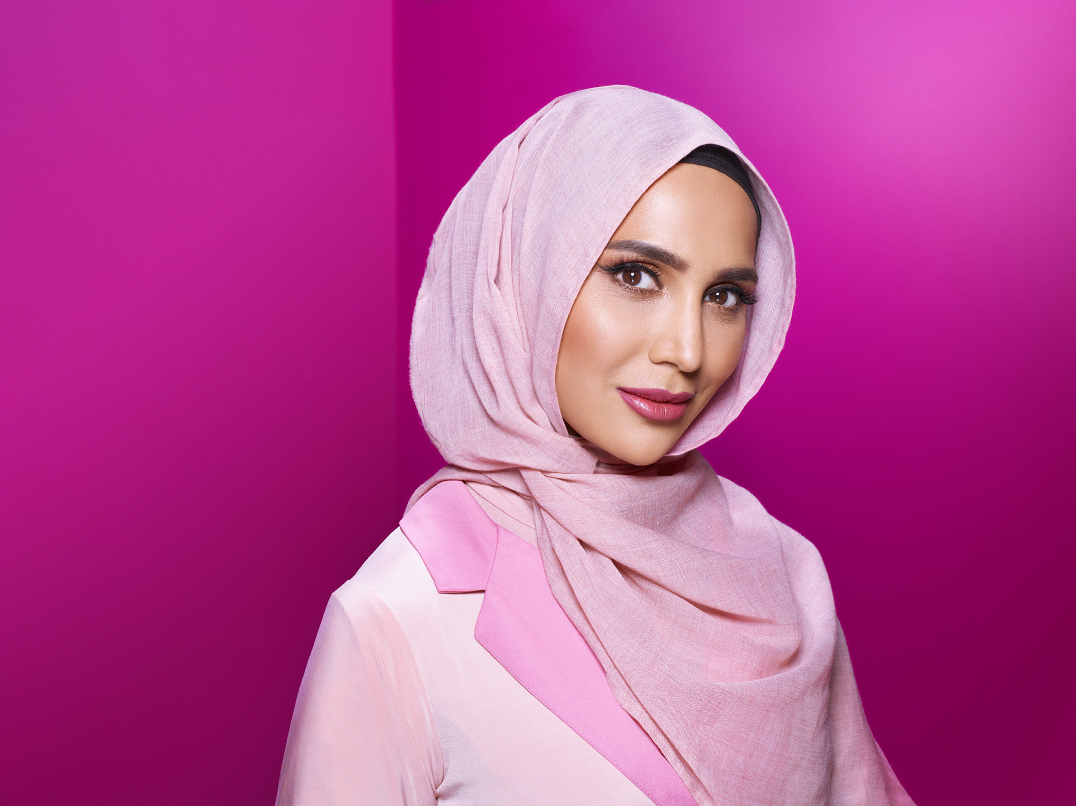 <strong>Amena Khan became the first woman in a hijab to feature in hair brand L'Oreal's advertising</strong>