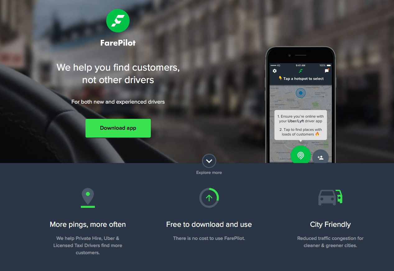 <strong>FarePilot currently helps cab drivers make more money by directing them to lucrative hotspots</strong>