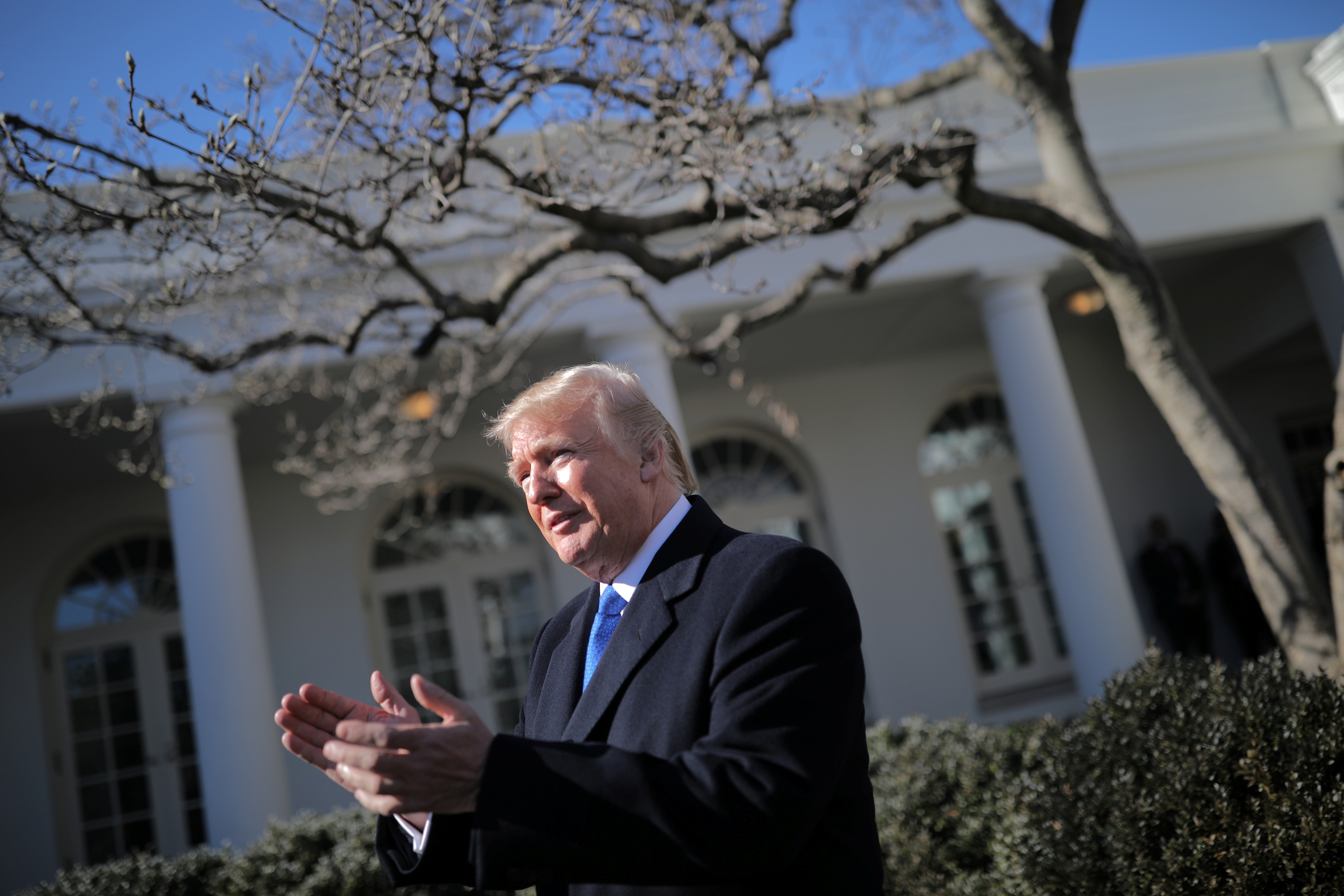 <strong>Trump applauding pro-life demonstrators earlier today.</strong>