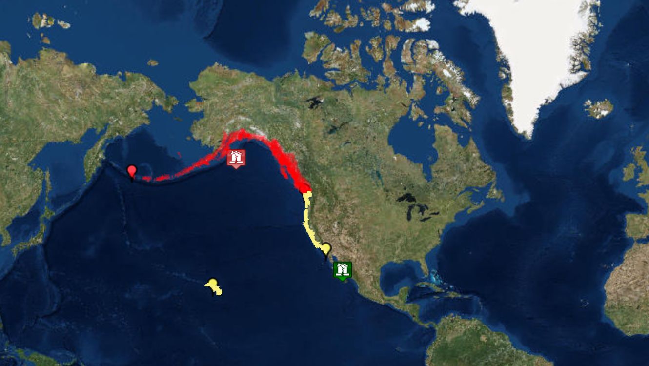 <strong>Tsunami alert issued for the US West Coast after a magnitude 8.2 earthquake hit the Gulf of Alaska.</strong>