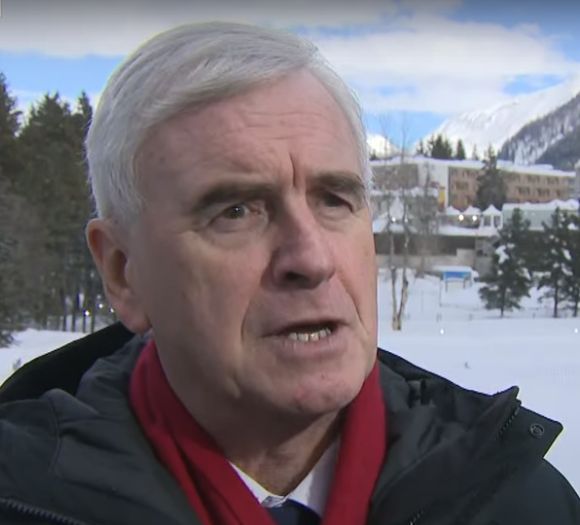 <strong>John McDonnell has been speaking at the WEF in Davos&nbsp;</strong>