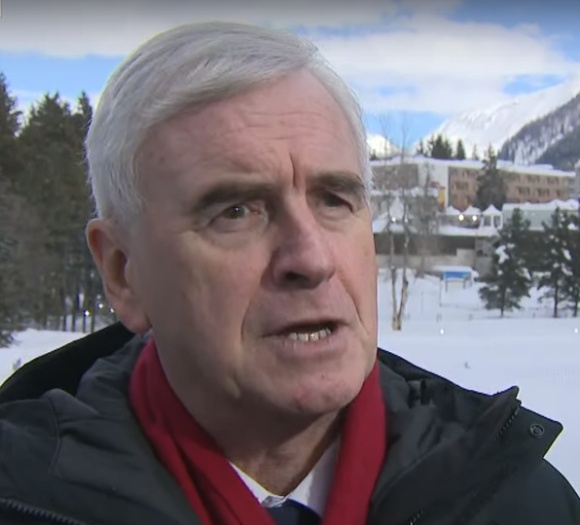 <strong>John McDonnell has been speaking at the WEF in Davos </strong>