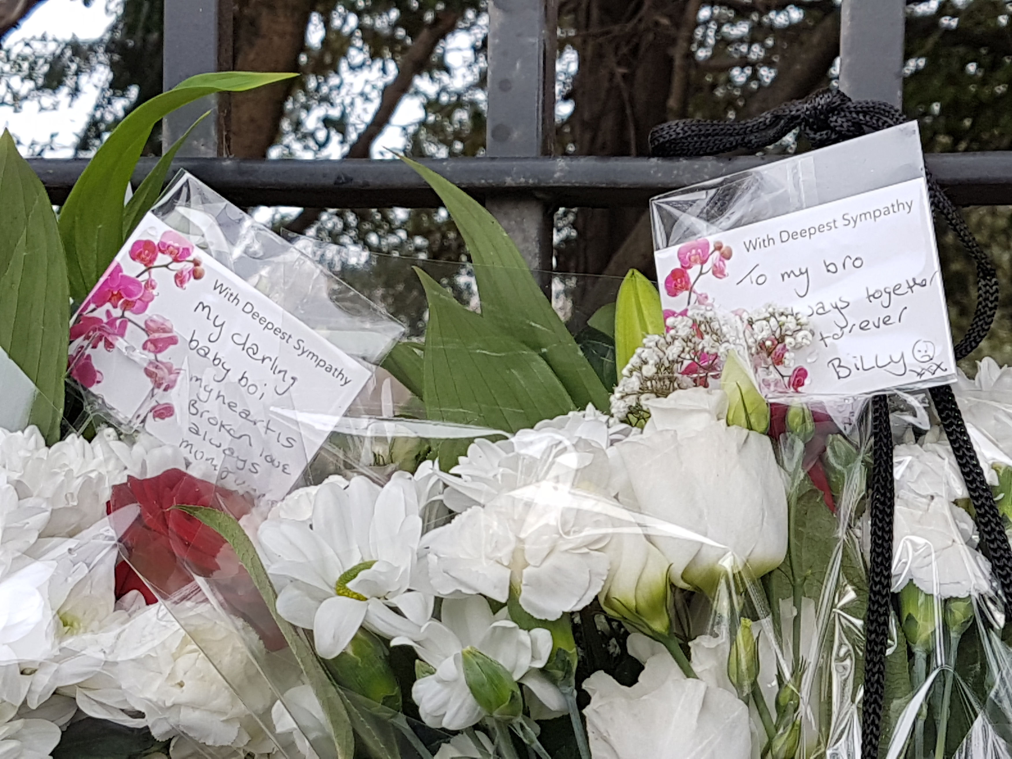 <strong>Floral tributes left near the scene</strong>