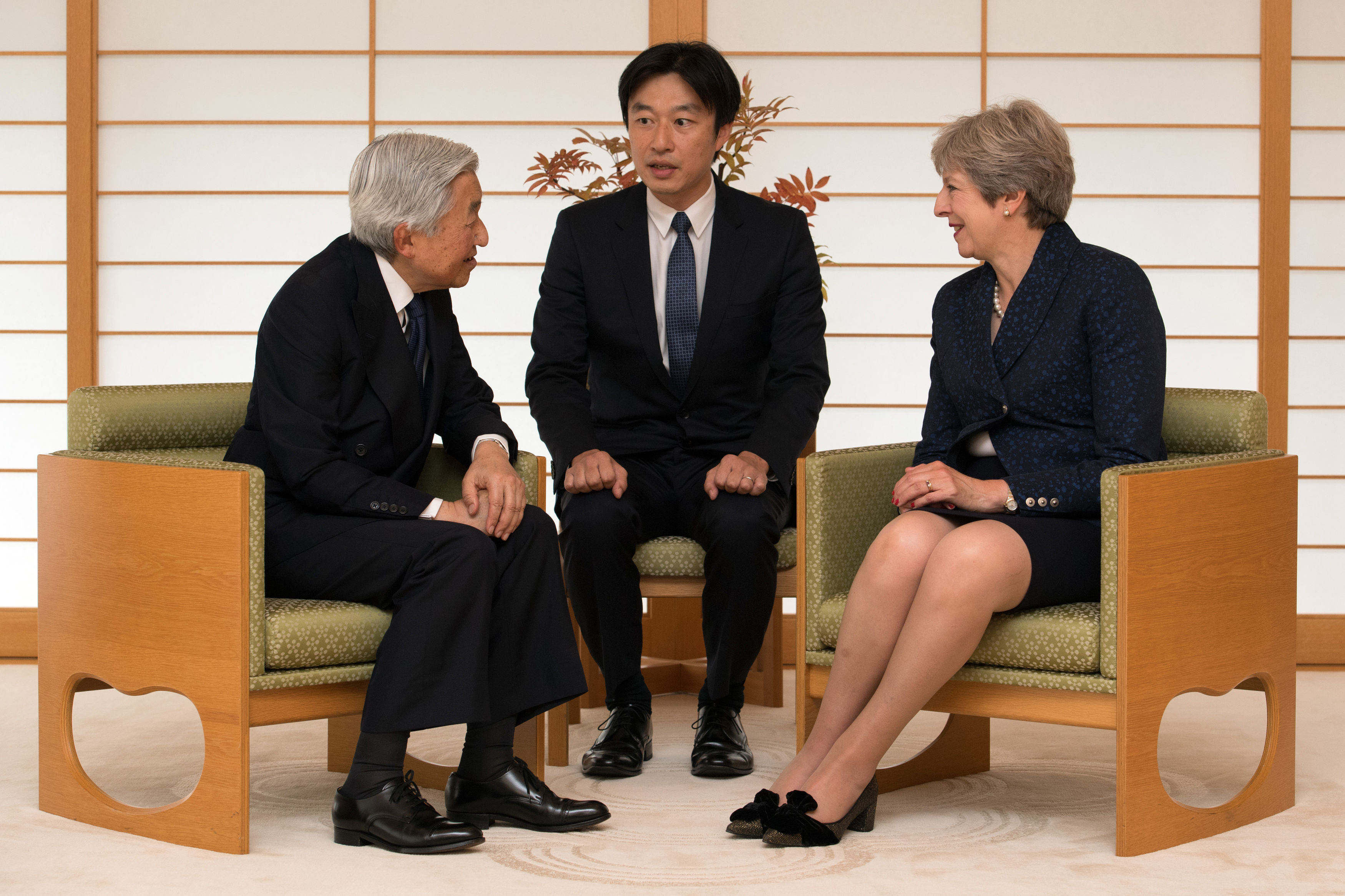 Theresa May on her trip to Japan in 2017