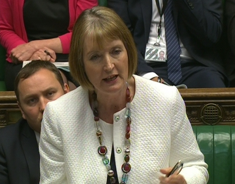 <strong>Labour MP Harriet Harman at the despatch box in the House of Commons when she was acting Labour leader </strong>