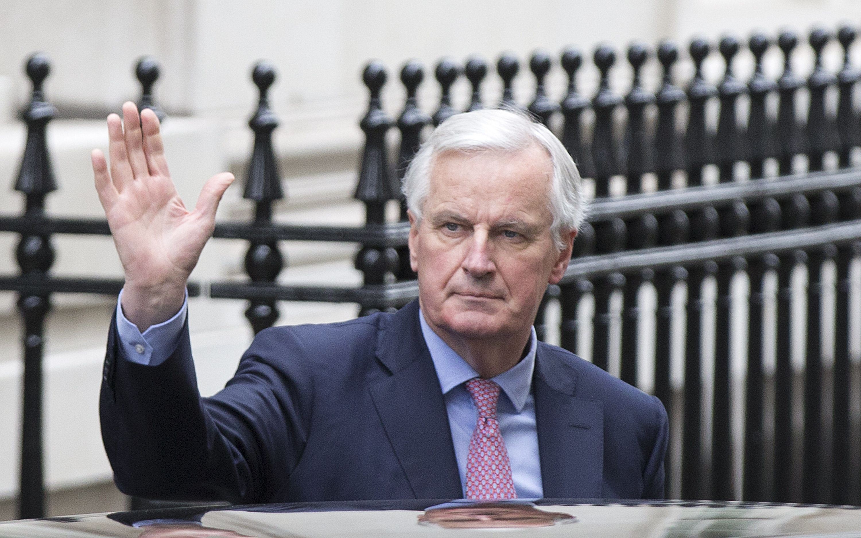 EU negotiator Michel Barnier arrives at No.10 Downing Street on Monday