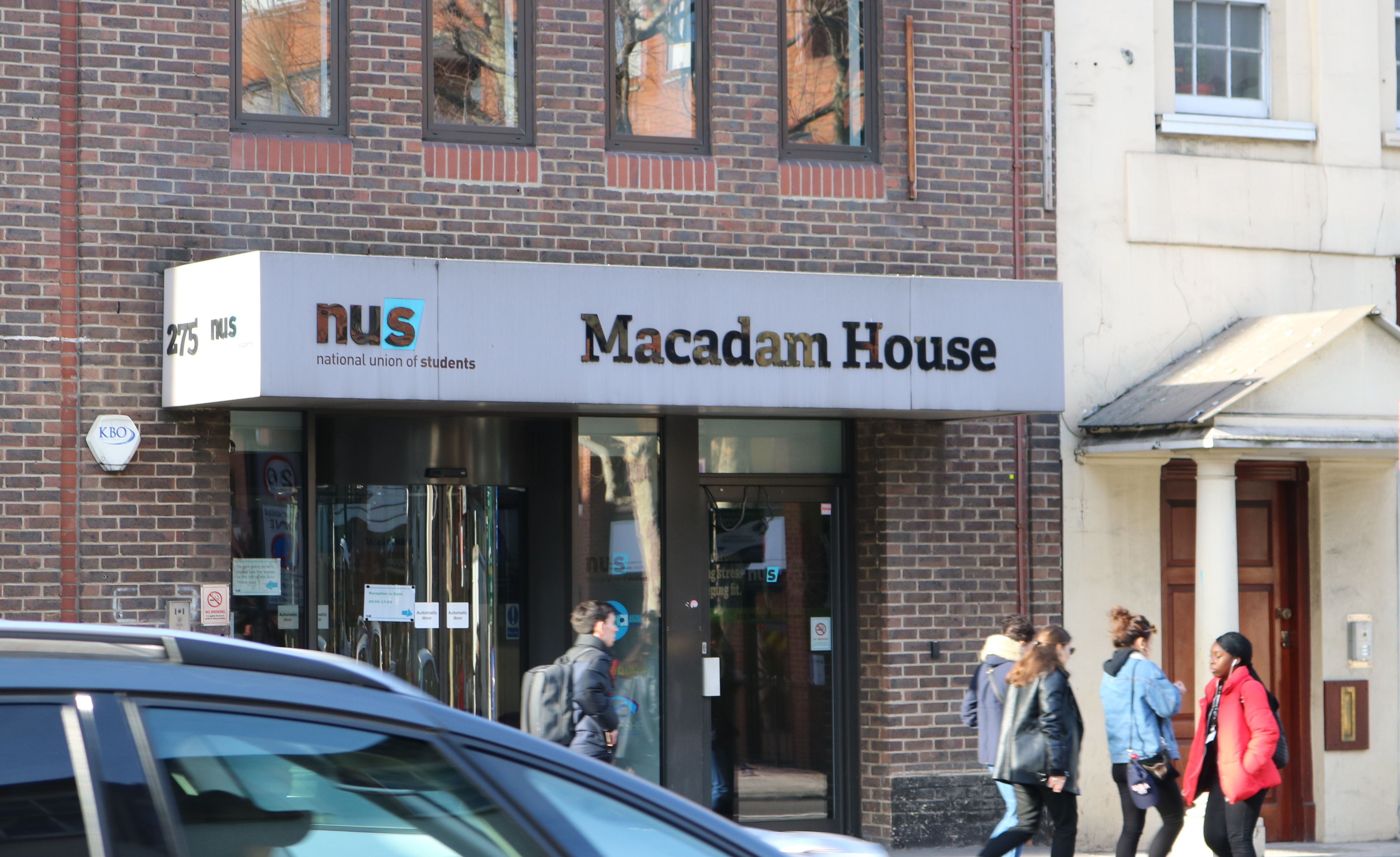 <strong>NUS headquarters at Macadam House on Gray's Inn Road, near London's King's Cross</strong>