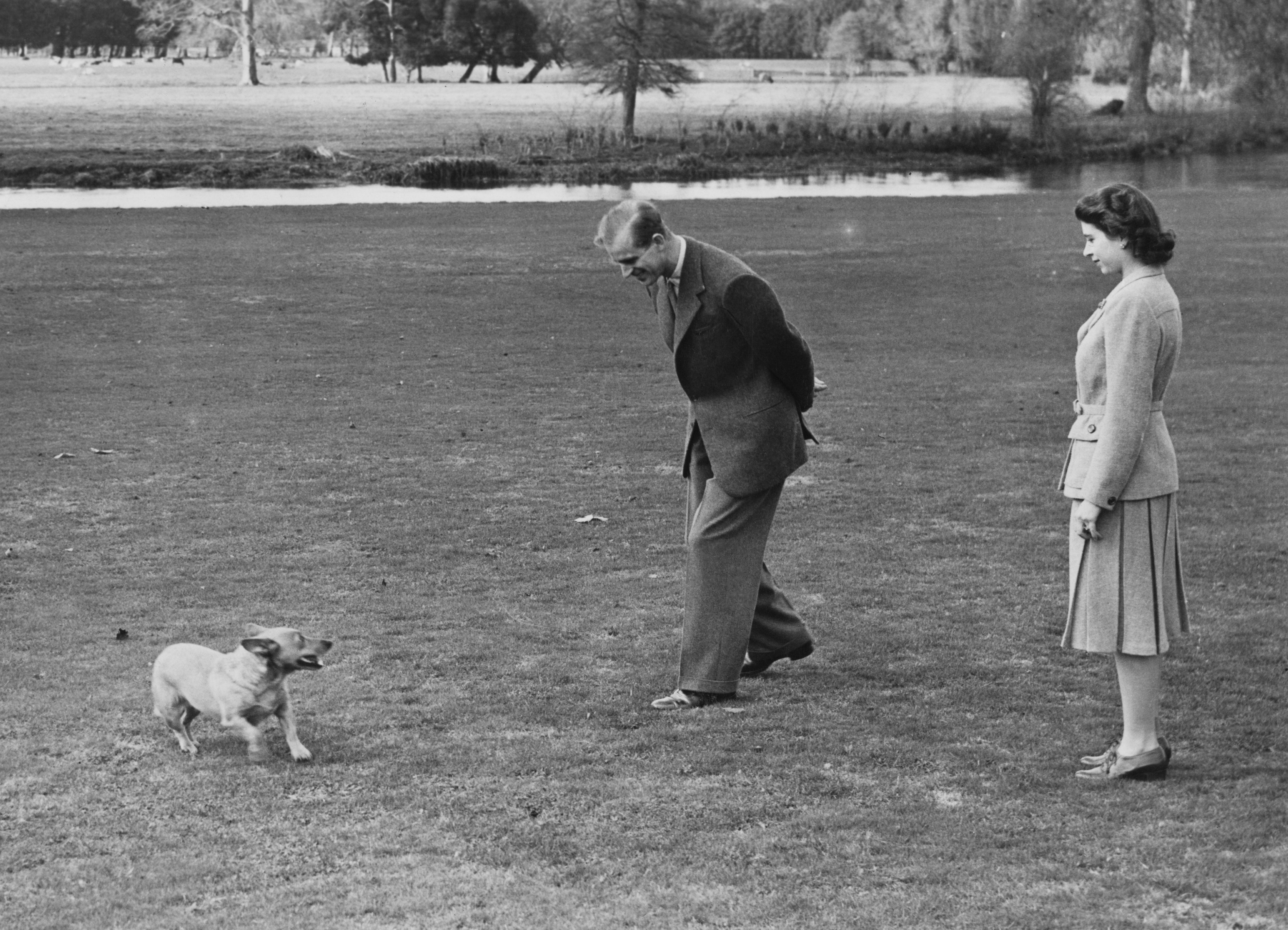 <strong>The newlyweds were joined by the princess' favourite corgi, Susan&nbsp;</strong>