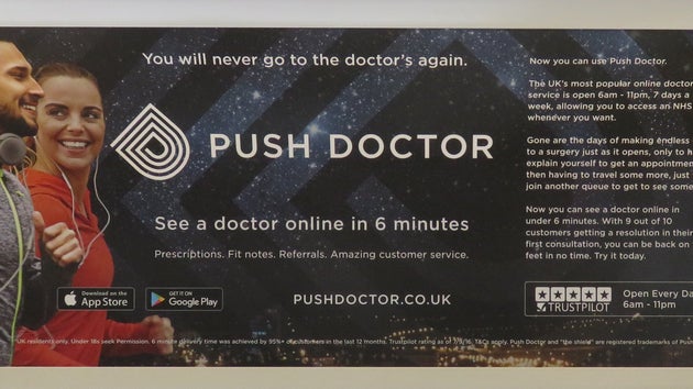 Adverts appeared on the London Underground.