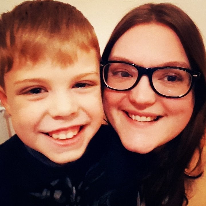 Laura Burnett and her son.