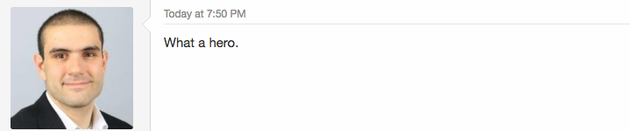 A user praising Alek Minassian and using his photo.