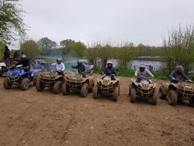 Mike Yunis and friends on his stag do in Crawley.