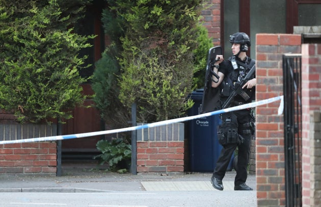 Police presence near Paradise Square where armed police are locked in a stand-off with a gunman after a shootout in Oxford city centre.