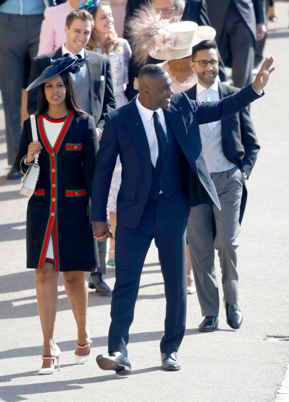 Idris Elba and Sabrina Dhowre arriving at the venue