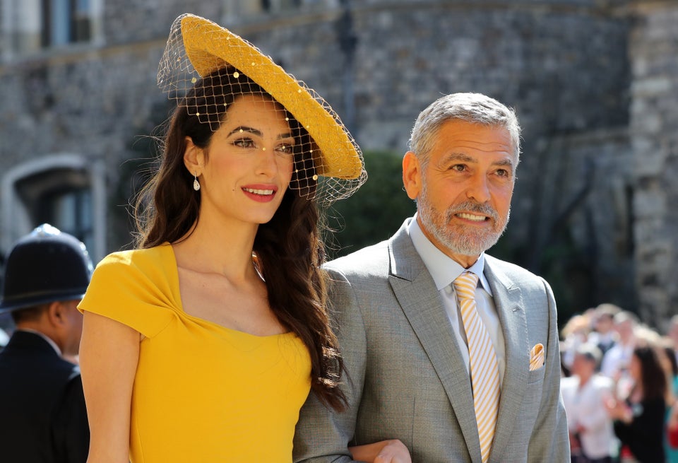 Amal and George Clooney arriving at Windsor Castle