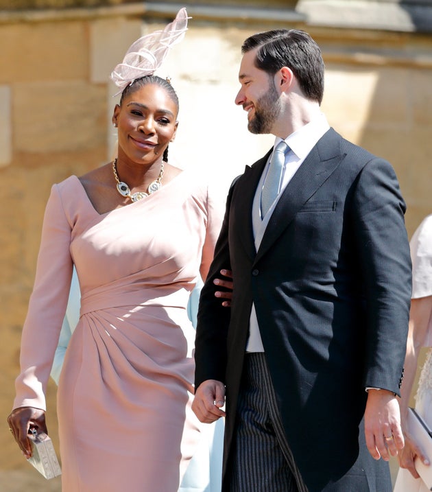 Serena Williams and Alexis Ohanian attend the wedding of Prince Harry and Meghan Markle at St. George's Chapel, Windsor Castle, on May 19, 2018.