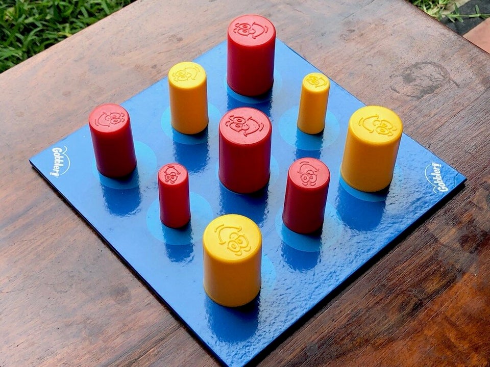 The game is based on Noughts and Crosses, but the tweaks make it addictive to play.