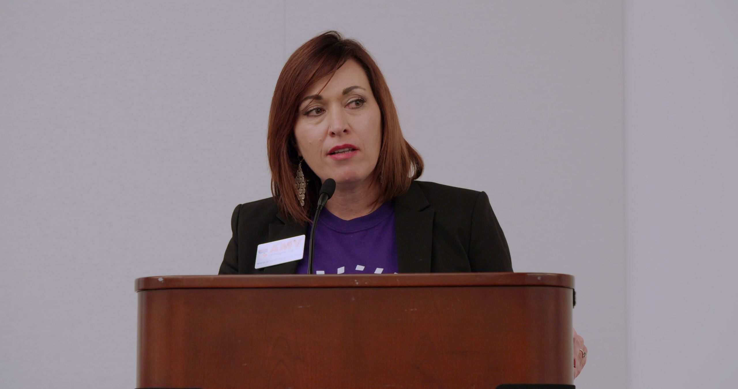 amy vilela speaks at a brand new congress event, in a scene from