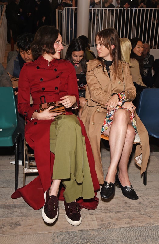 With Leith Clark at the Burberry show during London Fashion Week in London, England, on Sept. 16, 2017.