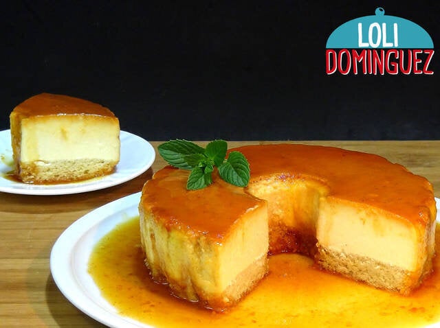 Ingredientes: azúcar, agua, zumo de limón, huevos, queso de untar, leche semidesnatada, nata para montar, azúcar, esencia de vainilla y harina de trigo.Sigue aquí la receta