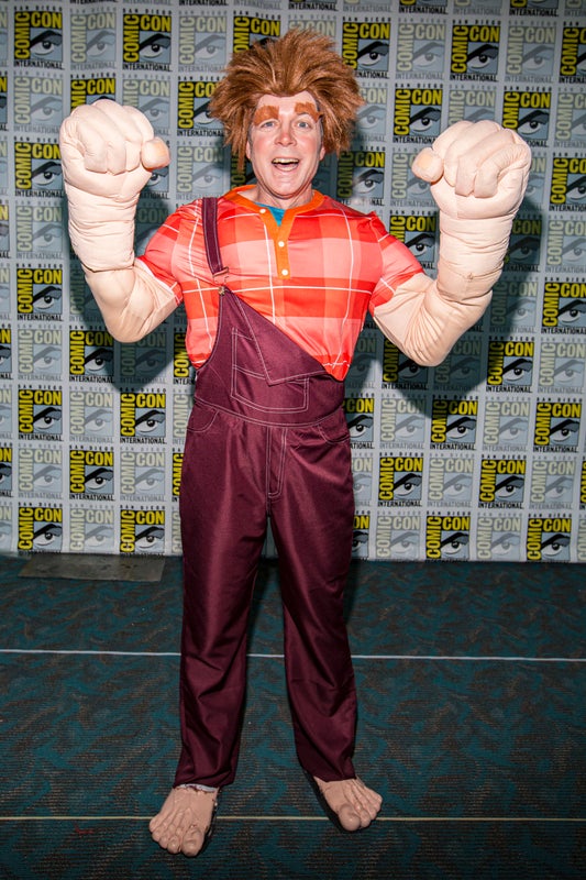 Cosplayer Steve Galvin as Wreck-It Ralph.